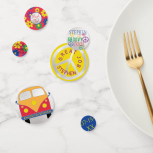 Bar or Bat Mitzvah Confetti Groovy Flowers