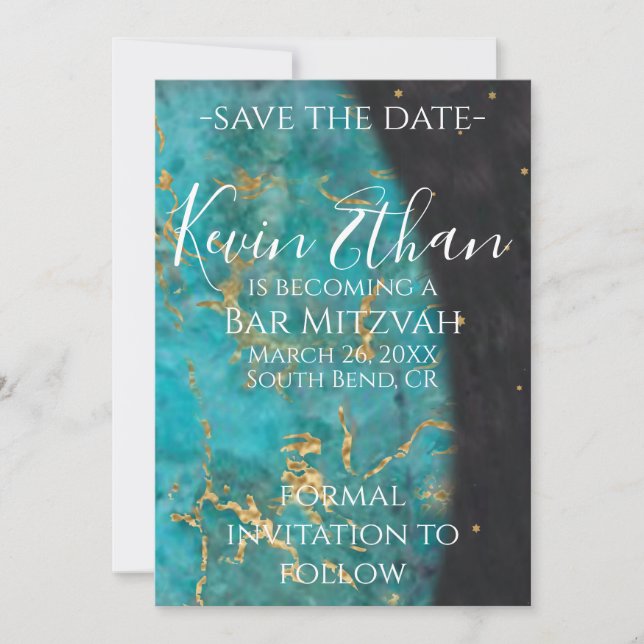 Bar or Bat Mitzvah Out of this World Save the Date (Front)