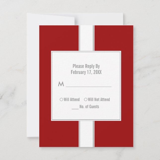Bar or Bat Mitzvah Reply Cards {Red} (Back)