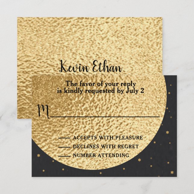 Bar or Bat Mitzvah RSVP Out of this World Card (Front/Back)