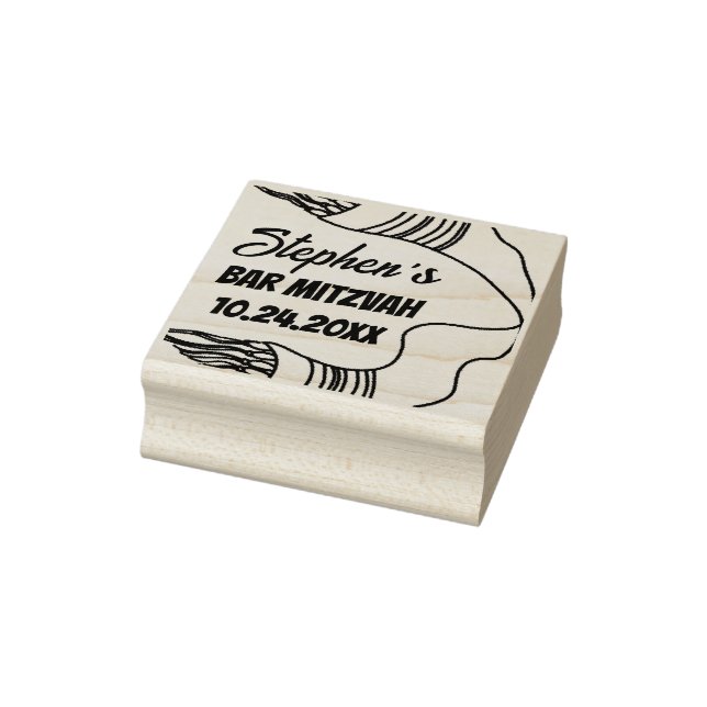 Bar or Bat Mitzvah Tallit Wood Art Stamp (Stamp)