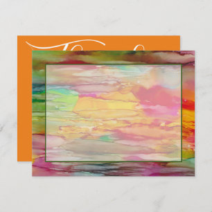 Bar or Bat Mitzvah Thank You Card Colourful Lines
