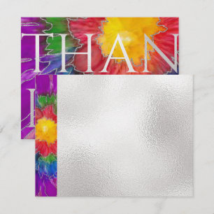 Bar or Bat Mitzvah Thank You Elegant Inked Florals