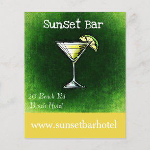 Bar or nightclub beach bar pub flyer