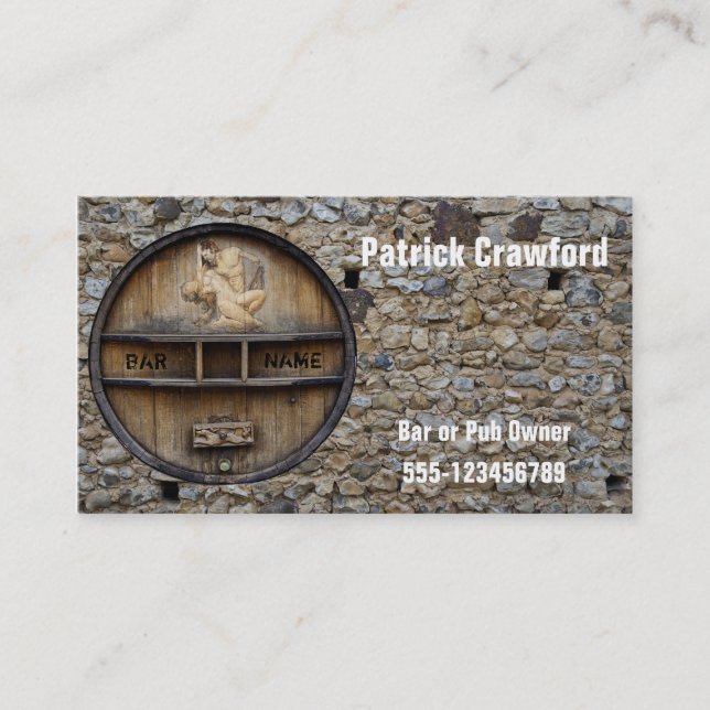 Bar Or Pub Owner or Client Business Card (Front)