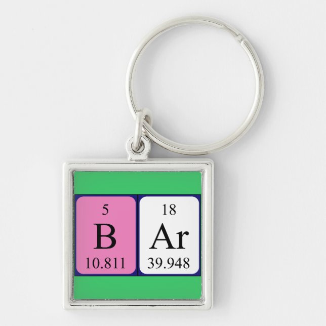 Bar periodic table keyring (Front)
