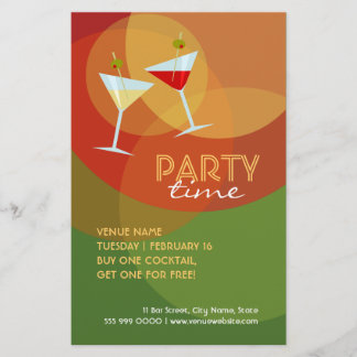 Bar Pub Club Cocktail Drinks Party Flyer