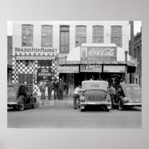 Bar & Restaurant, 1939. Vintage Photo Poster