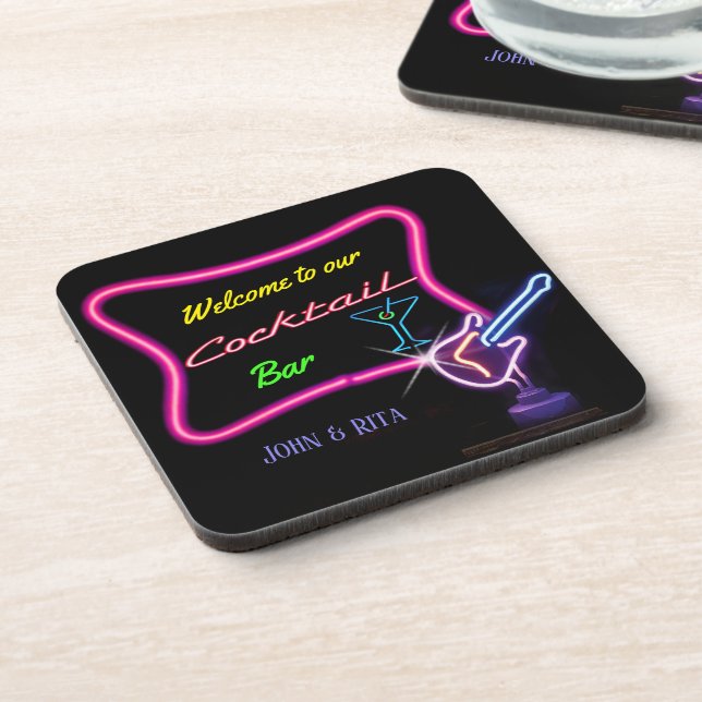 Bar Sign w/out your Name(s) Coaster (Left Side)