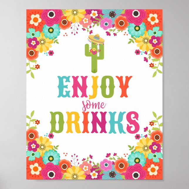 Bar Table Sign-Poster Mexican Fiesta Theme Poster (Front)