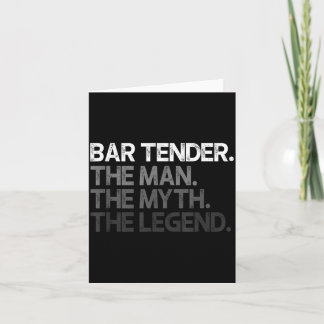 Bar Tender Ender The Man Myth Legend Gift Card