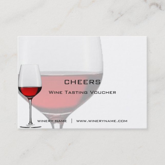 Bar, Winery & Restuarant Drink Vouchers & Coupons Discount Card (Front)