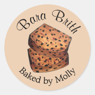 Bara Brith Wales Welsh Bread Fruit Loaf Baked By Classic Round Sticker
