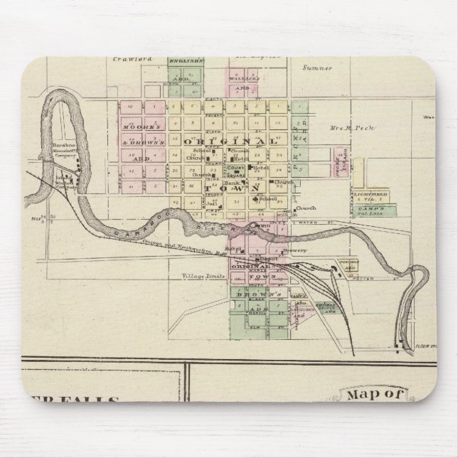 Baraboo, Black River Falls and Sparta Mouse Mat (Front)