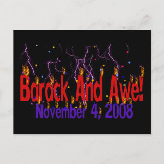Barack and Awe Postcard