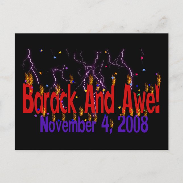 Barack and Awe Postcard (Front)
