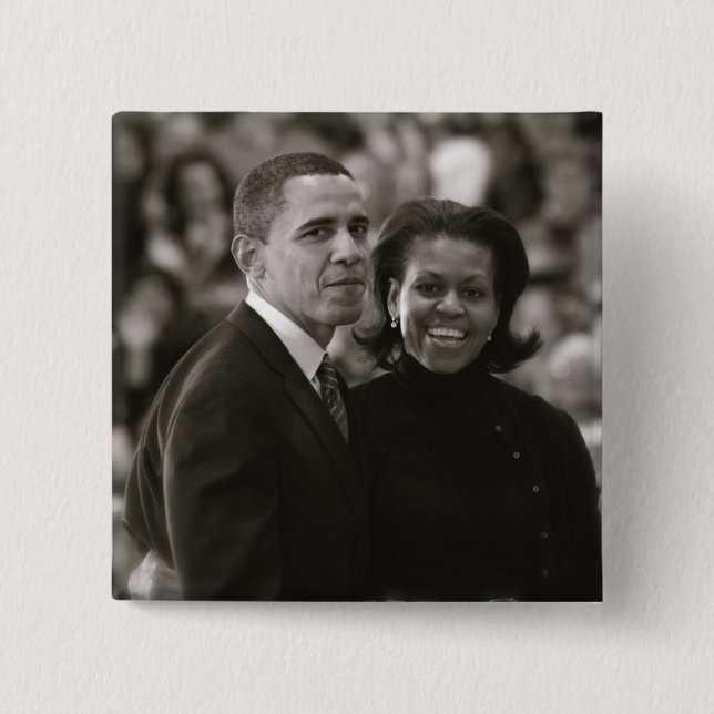 Barack and  Michelle Obama Button (Front)