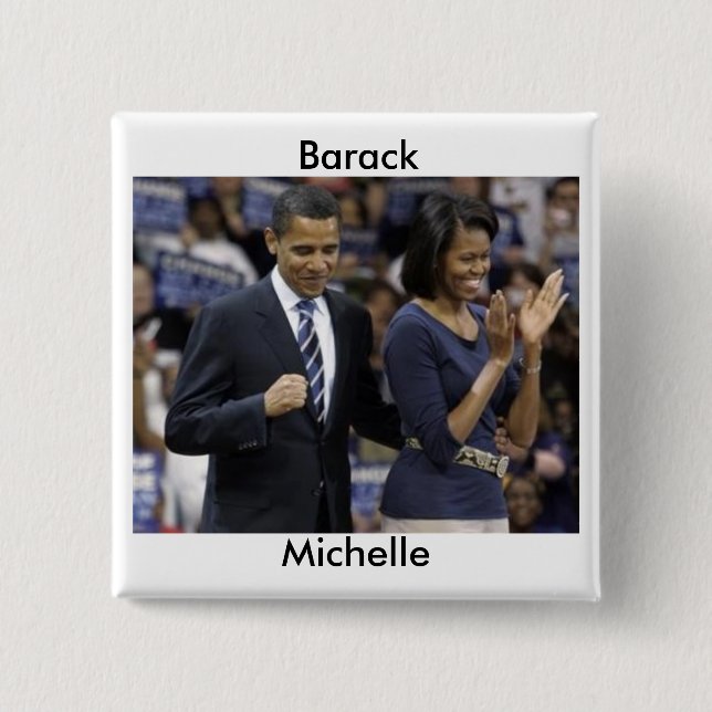 Barack and Michelle Obama Button (Front)
