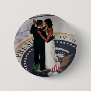 Barack and Michelle Obama dancing Inaugural Ball 6 Cm Round Badge