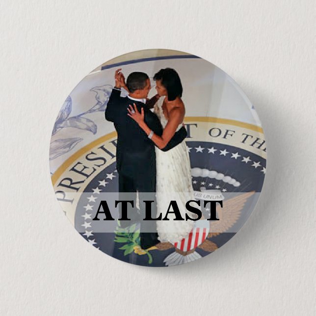 Barack and Michelle Obama dancing Inaugural Ball 6 Cm Round Badge (Front)