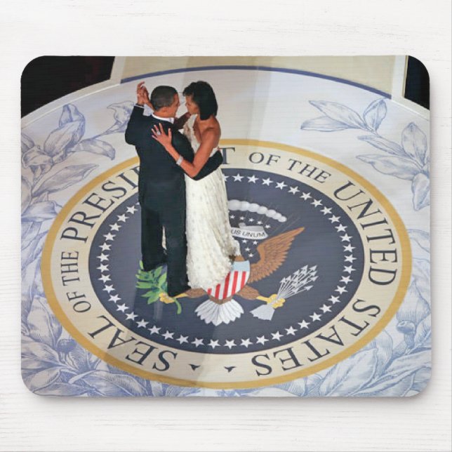 Barack and Michelle Obama dancing Inaugural Ball Mouse Mat (Front)