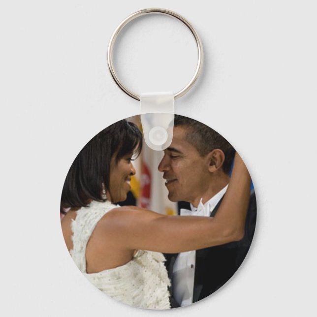Barack and Michelle Obama Key Ring (Front)