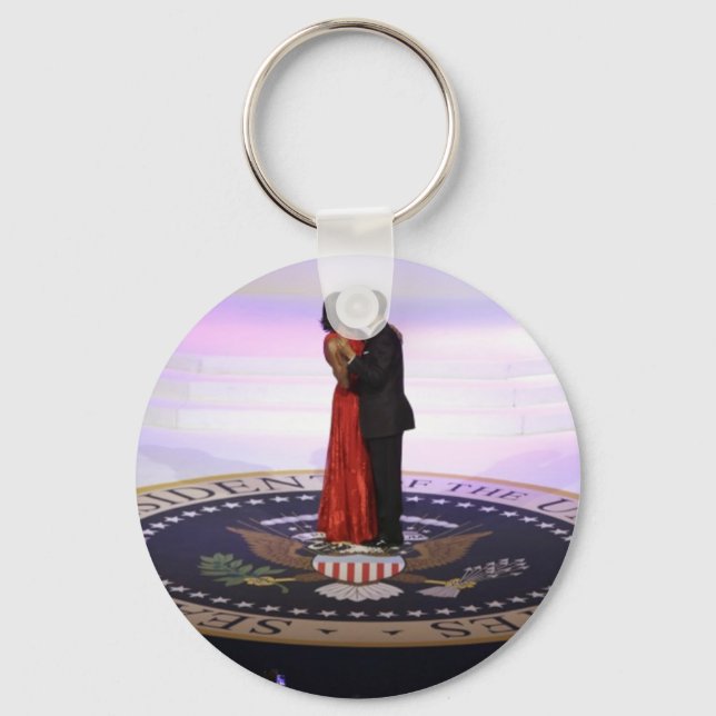 Barack and Michelle Obama Key Ring (Front)