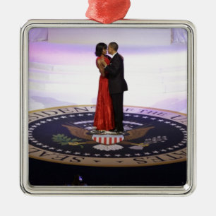 Barack and Michelle Obama Metal Tree Decoration