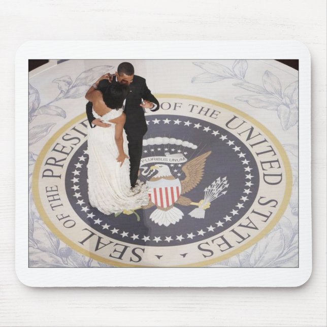 Barack and Michelle Obama Mouse Mat (Front)