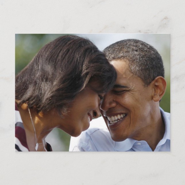 Barack and Michelle Obama Photo Postcard (Front)