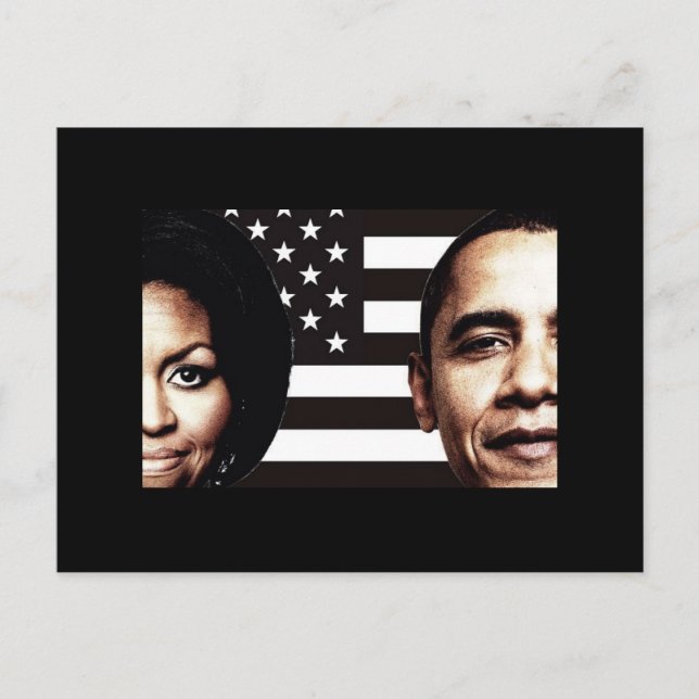 Barack and Michelle Obama Photo Postcard (Front)