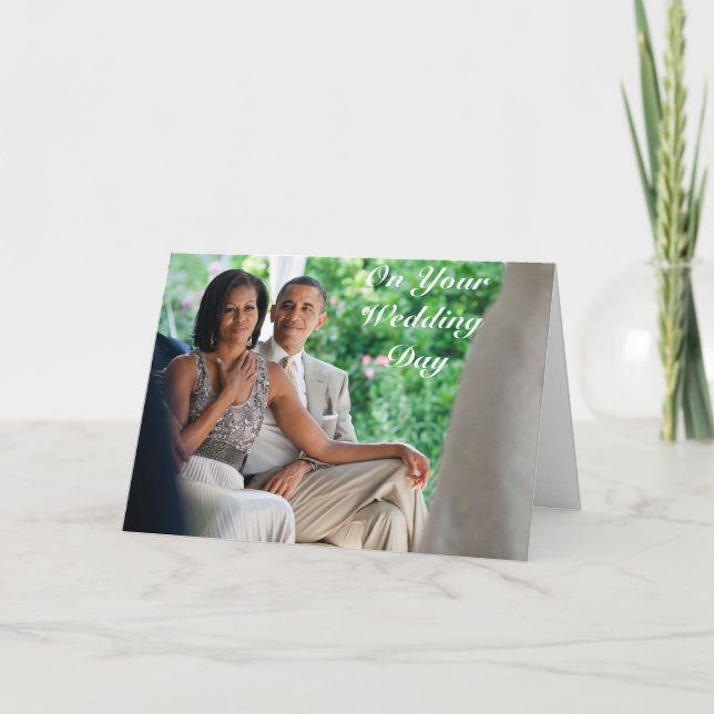 Barack and Michelle Wedding - Card (Front)