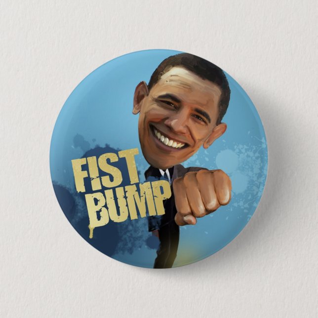 Barack Fist Bump 6 Cm Round Badge (Front)
