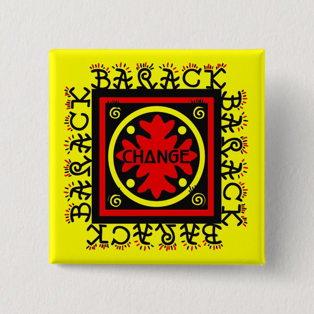 BARACK FOR CHANGE PIN (Front)