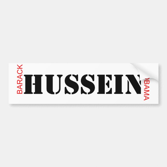 Barack HUSSEIN Obama - The Muslim President Bumper Sticker (Front)