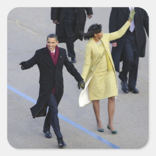 Barack & Michele Obama Square Sticker
