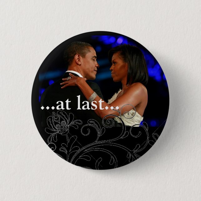 Barack & Michelle Obama 6 Cm Round Badge (Front)