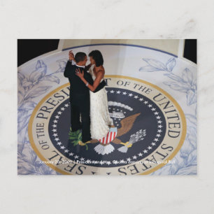Barack & Michelle Obama dancing at Inaugural Ball Postcard