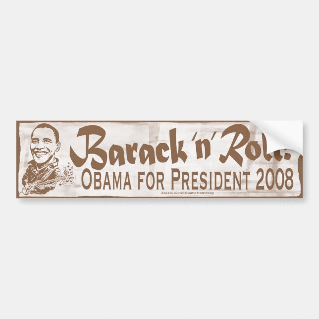 Barack N' Roll Homeboy Bumper Sticker  (Front)