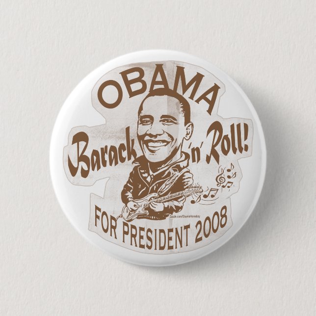 Barack N' Roll Homeboy Button  (Front)