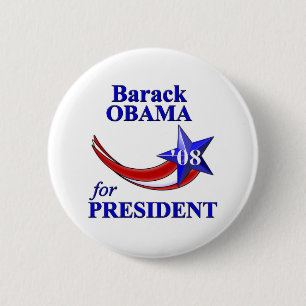 Barack Obama 08 6 Cm Round Badge
