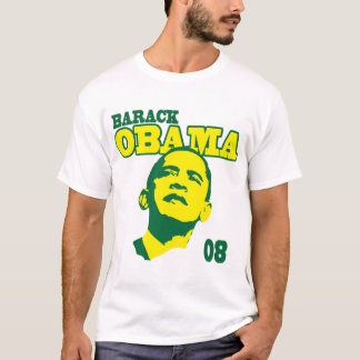 Barack Obama 08 Green and Yellow T-Shirt