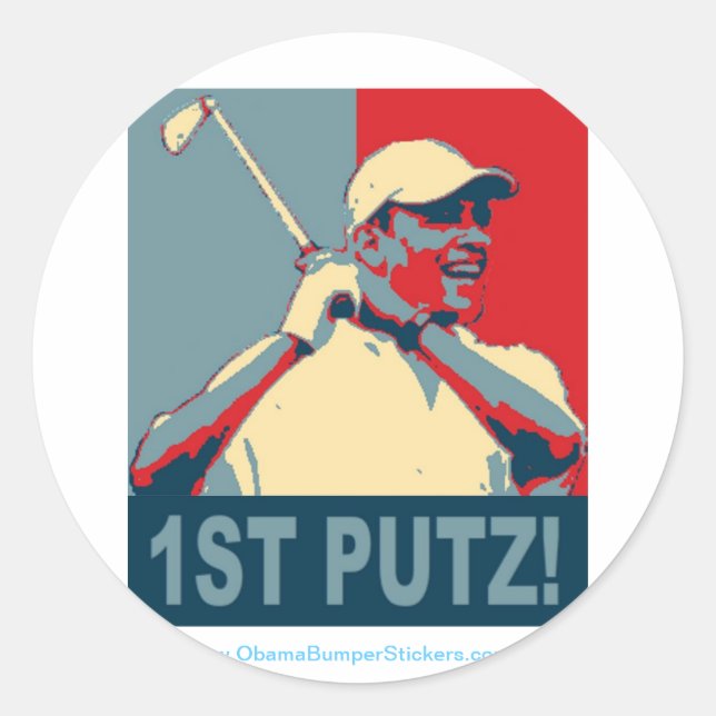 Barack Obama "1st Putz" Sticker (Front)
