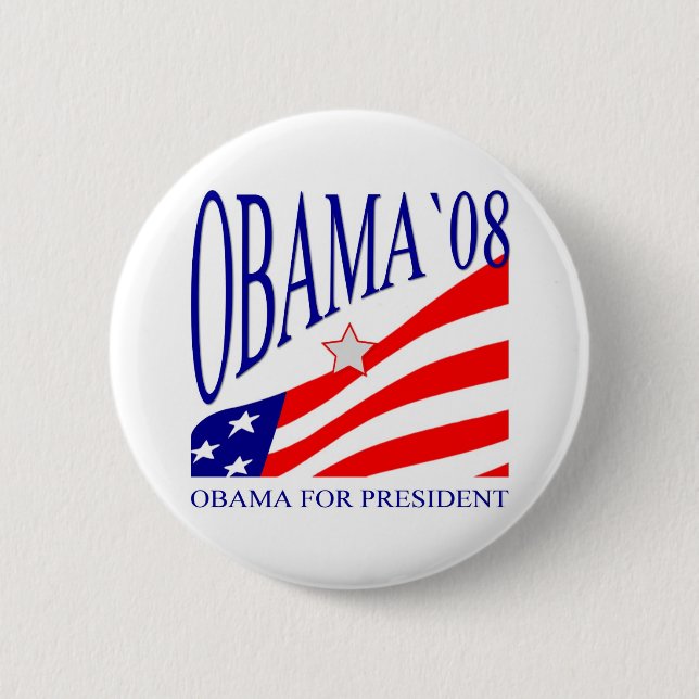 Barack Obama 2008 6 Cm Round Badge (Front)