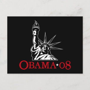 Barack Obama 2008 Statue of Liberty Postcard