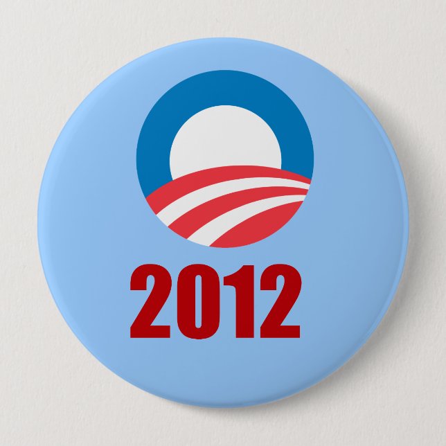 Barack Obama 2012 10 Cm Round Badge (Front)