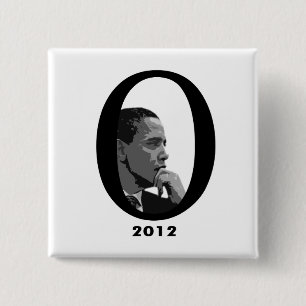 Barack Obama 2012 15 Cm Square Badge