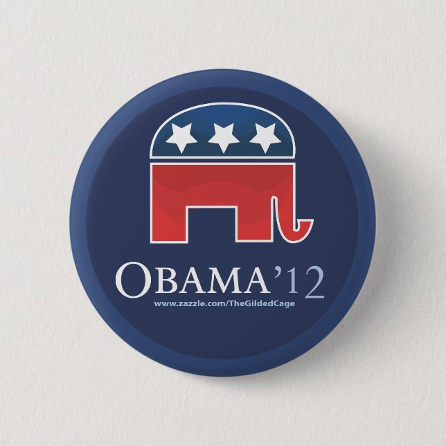 Barack Obama 2012 6 Cm Round Badge (Front)
