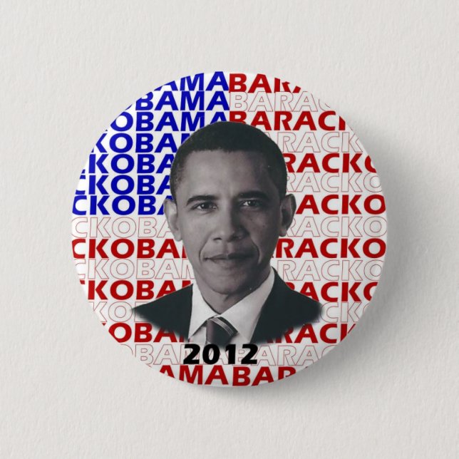 Barack Obama 2012 6 Cm Round Badge (Front)