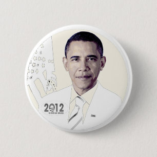 Barack Obama 2012 6 Cm Round Badge